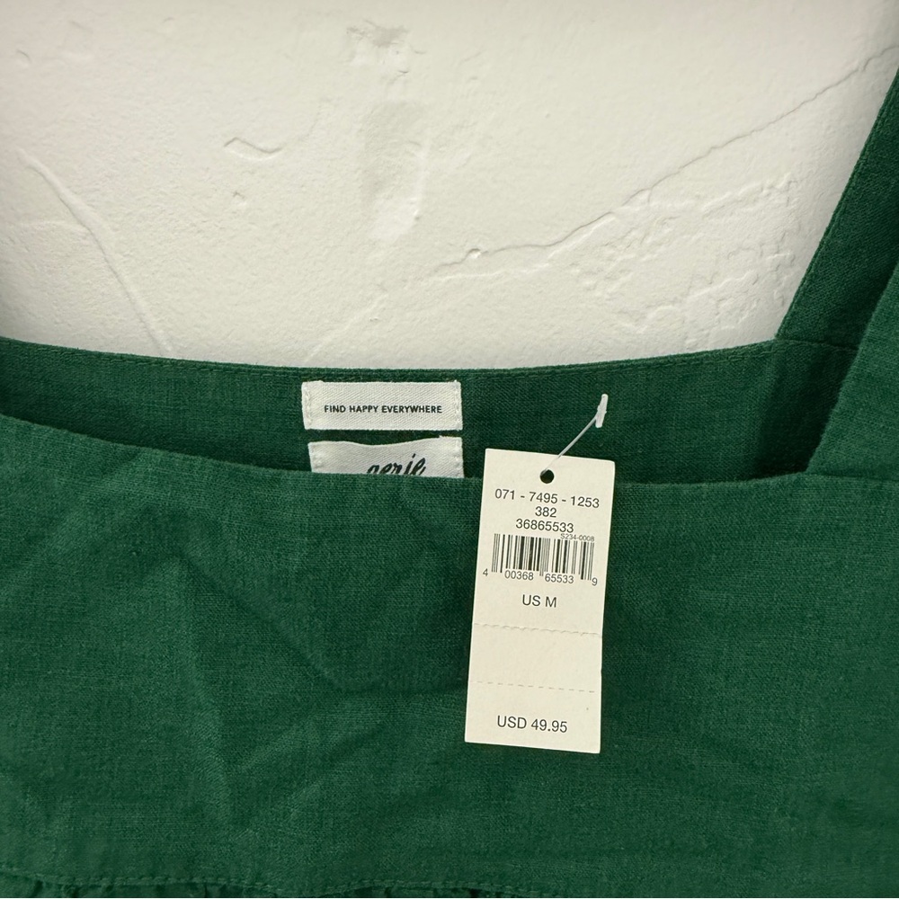 💚 American Eagle Green Ruffle Sleeve Babydoll Dress (Size L) - Picture 6 of 7